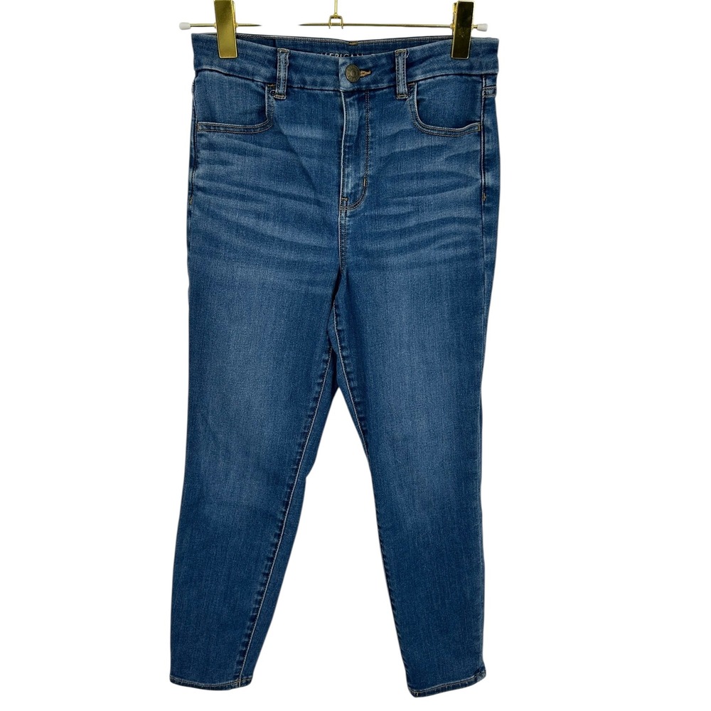 American Eagle Curvy Hi Rise Jegging Women Size 8‎ Short Medium Wash Stretch
